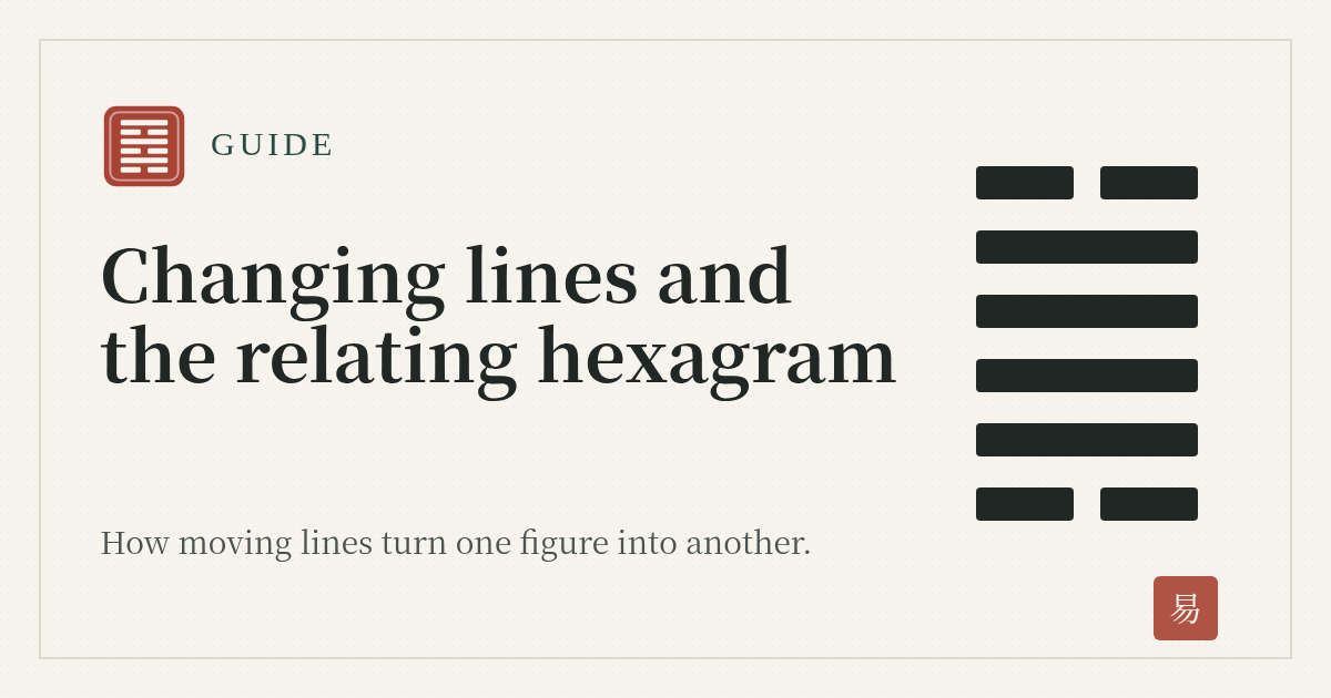 Veranderende Lijnen en het Relaterende Hexagram, Uitgelegd